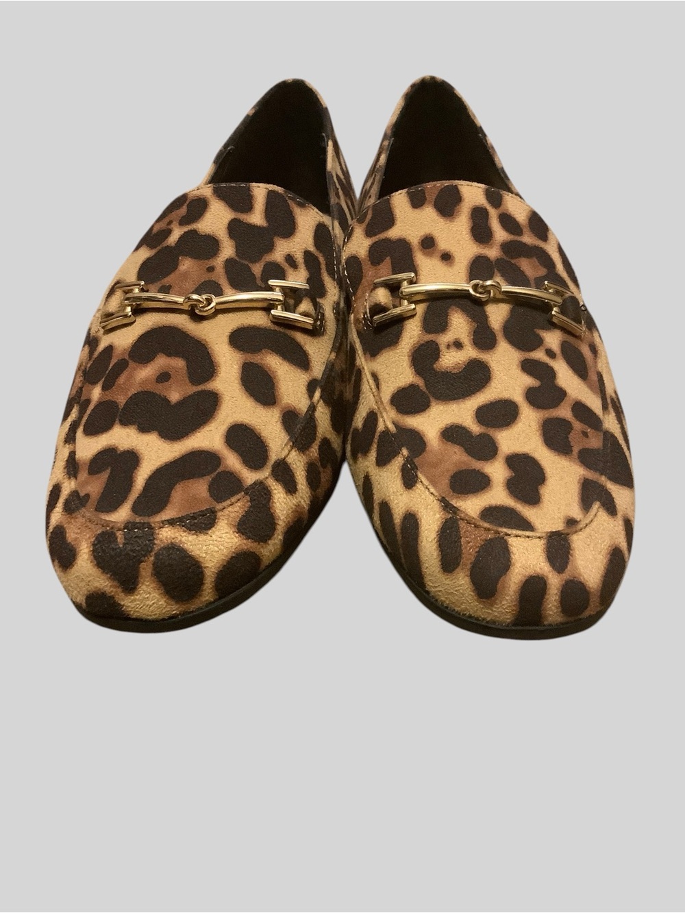 Kate and Mel Leopard Print Loafers Gold Hardware Women’s Size 7 - Picture 3 of 12